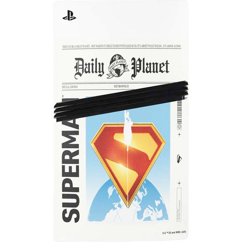 Superman 2025 Daily Planet Superman Cover PS5 Pro Console Skin